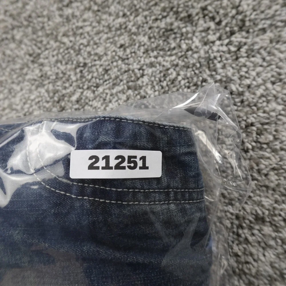 Express Jeans Mens 30X32 Dark Blue Denim Pants Patchwork Boot Button Fly Western
